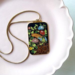1980s Les Bernard Cloisonne Necklace